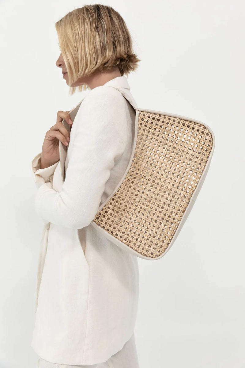 Wicker deals basket bag
