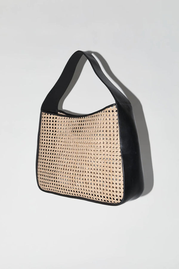 Rattan Basket Tote - Black