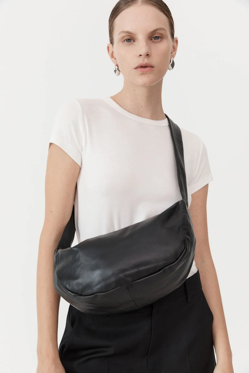 Soft Crescent Bag - Black