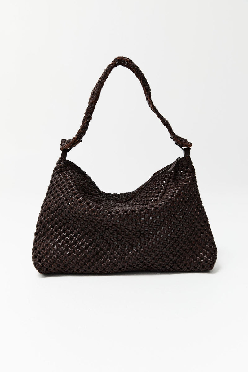 Macrame Shoulder Bag - Chocolate