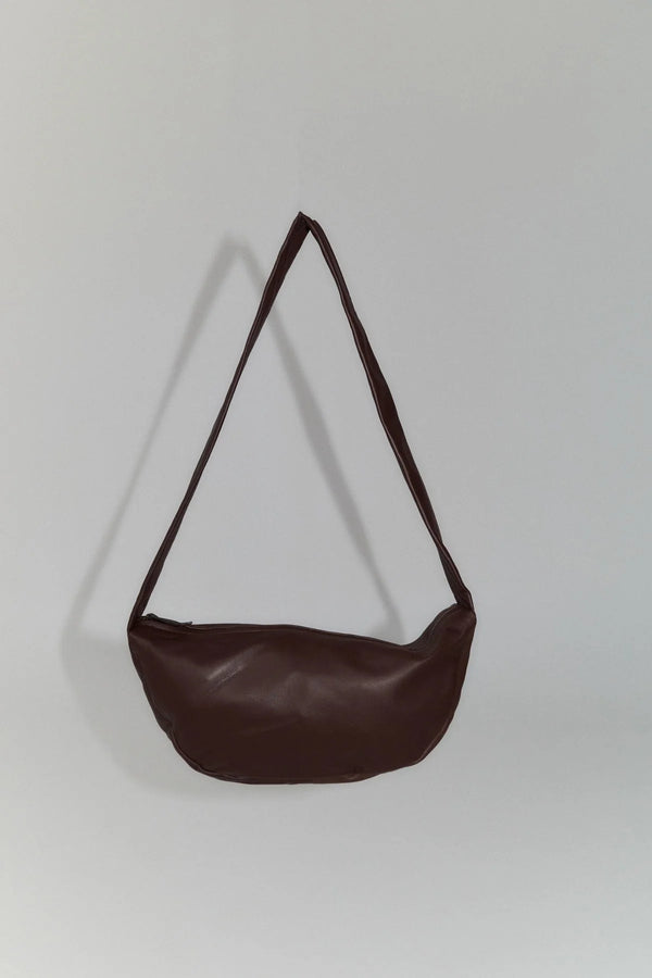 Soft Crescent Bag - Chocolate