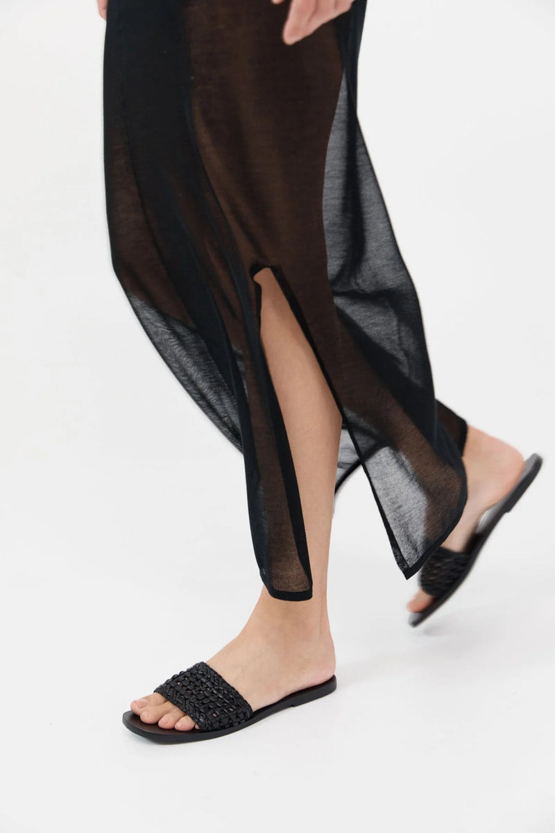 Macrame Mesh Slides - Black