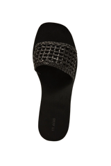Macrame Mesh Slides - Black