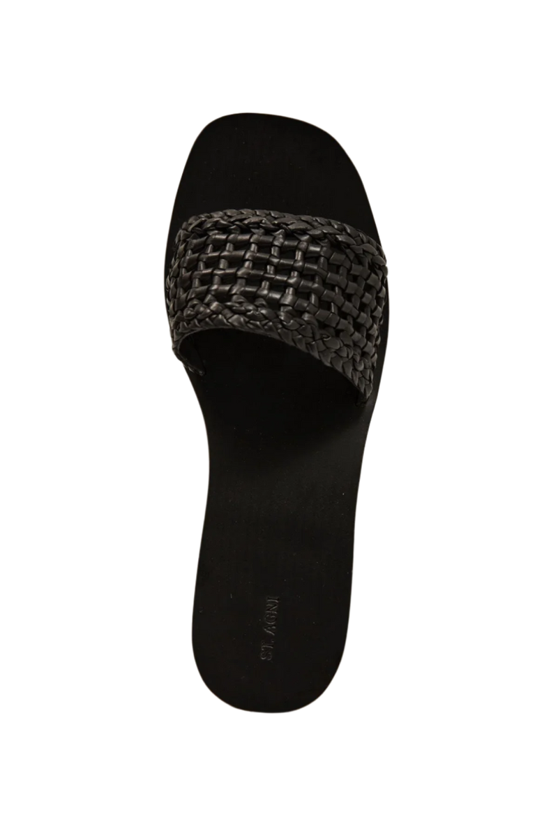 Macrame Mesh Slides - Black