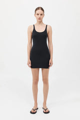 Organic Cotton Slip Dress - Black