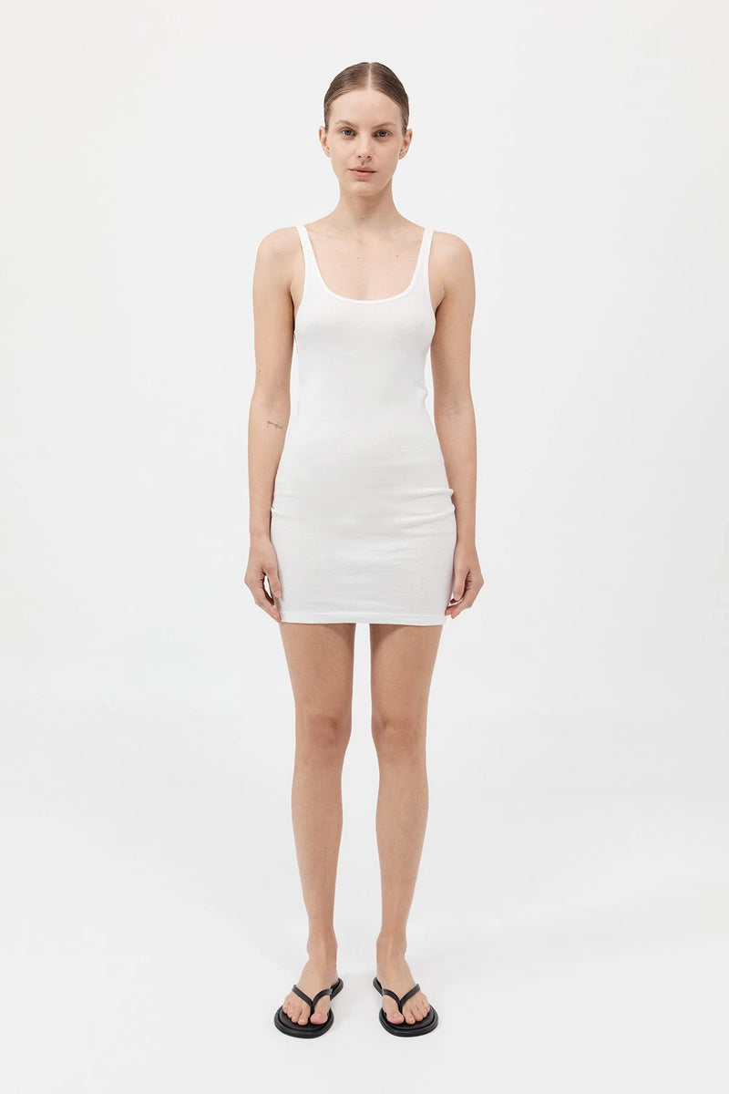 Organic Cotton Slip Dress White