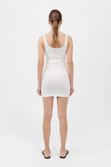 Organic Cotton Slip Dress - White