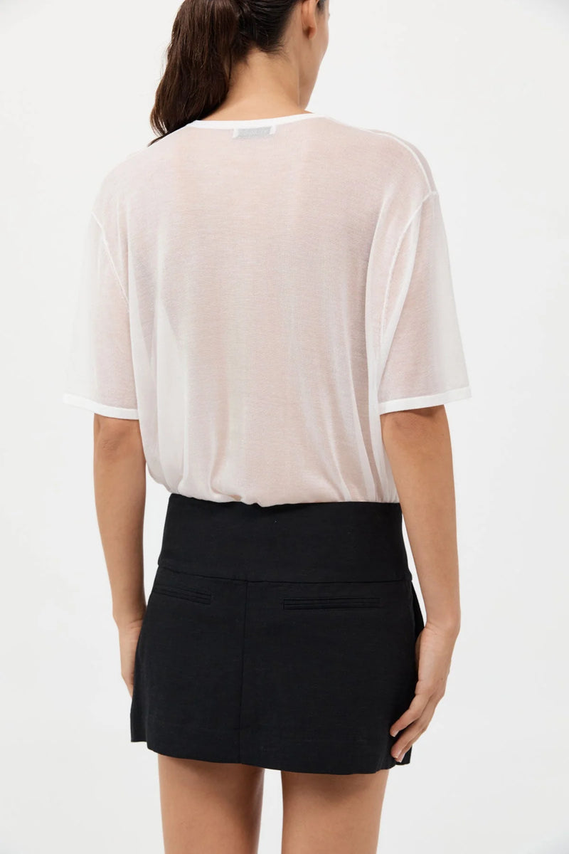 Sheer Oversize Tee - White