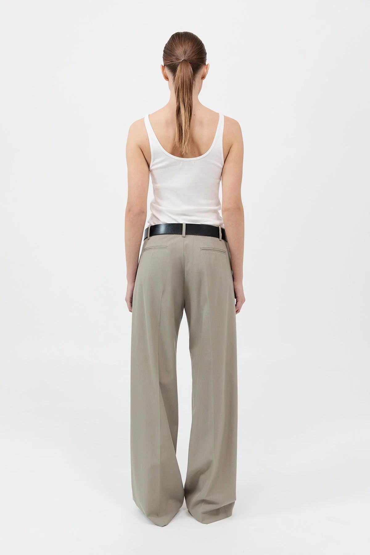 Organic Cotton Slim Scoop Tank - White – BLVD
