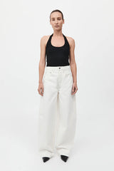 Rib Halter Top - Black