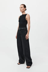 Mid Rise Balloon Jeans - Black