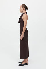 Structural Tie Dress - Port