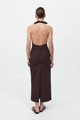 Structural Tie Dress - Port