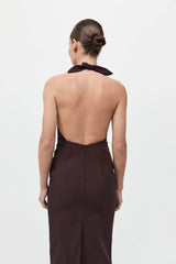 Structural Tie Dress - Port