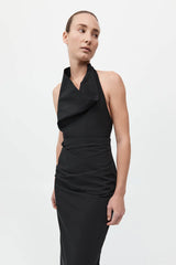 Structural Tie Dress - Black