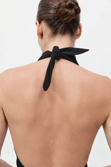 Structural Tie Dress - Black