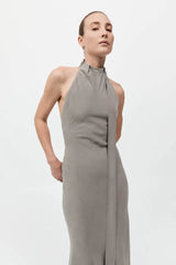 Bias Scarf Dress - Slate
