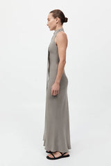 Bias Scarf Dress - Slate