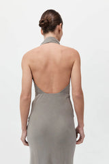 Bias Scarf Dress - Slate