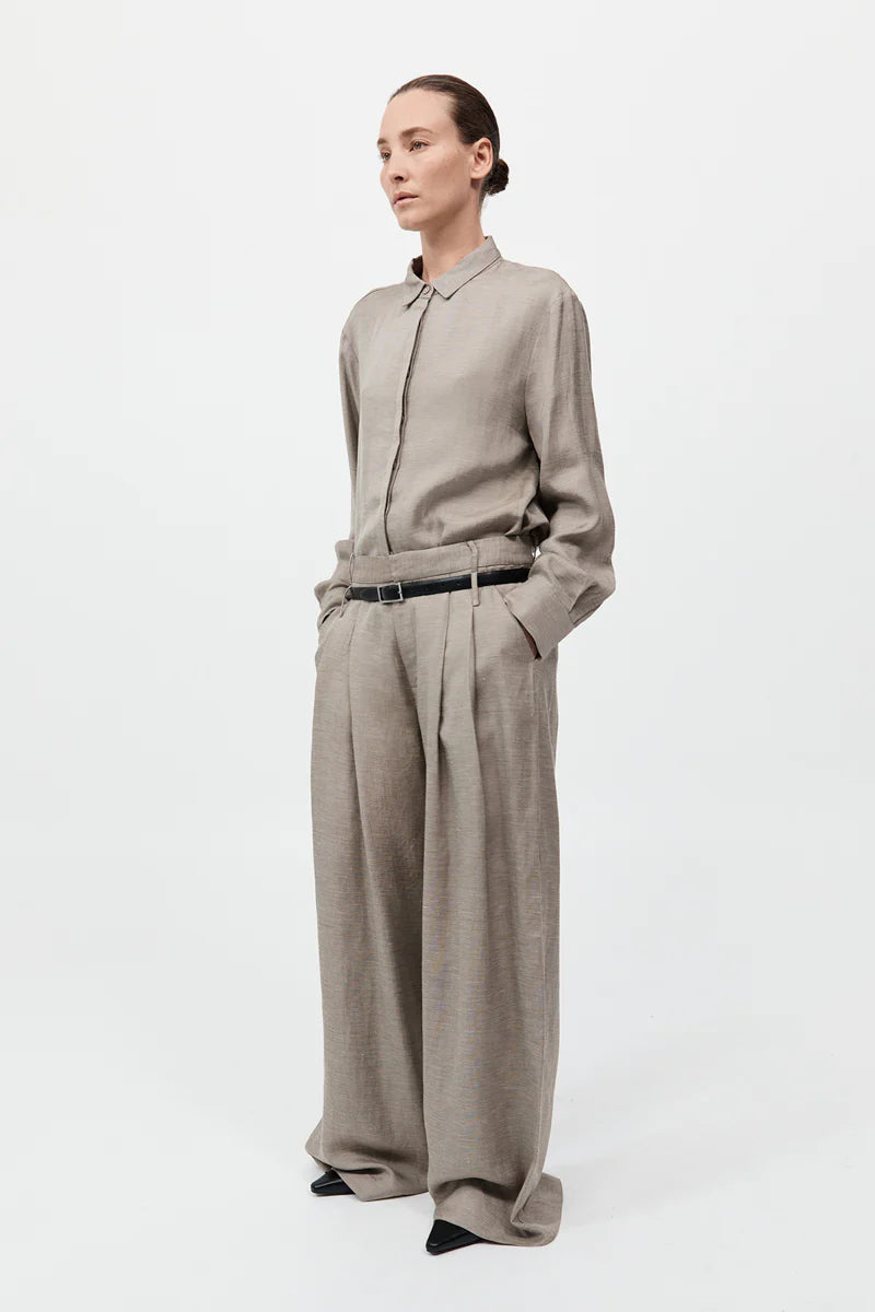 Melange Double Loop Pants - Rye