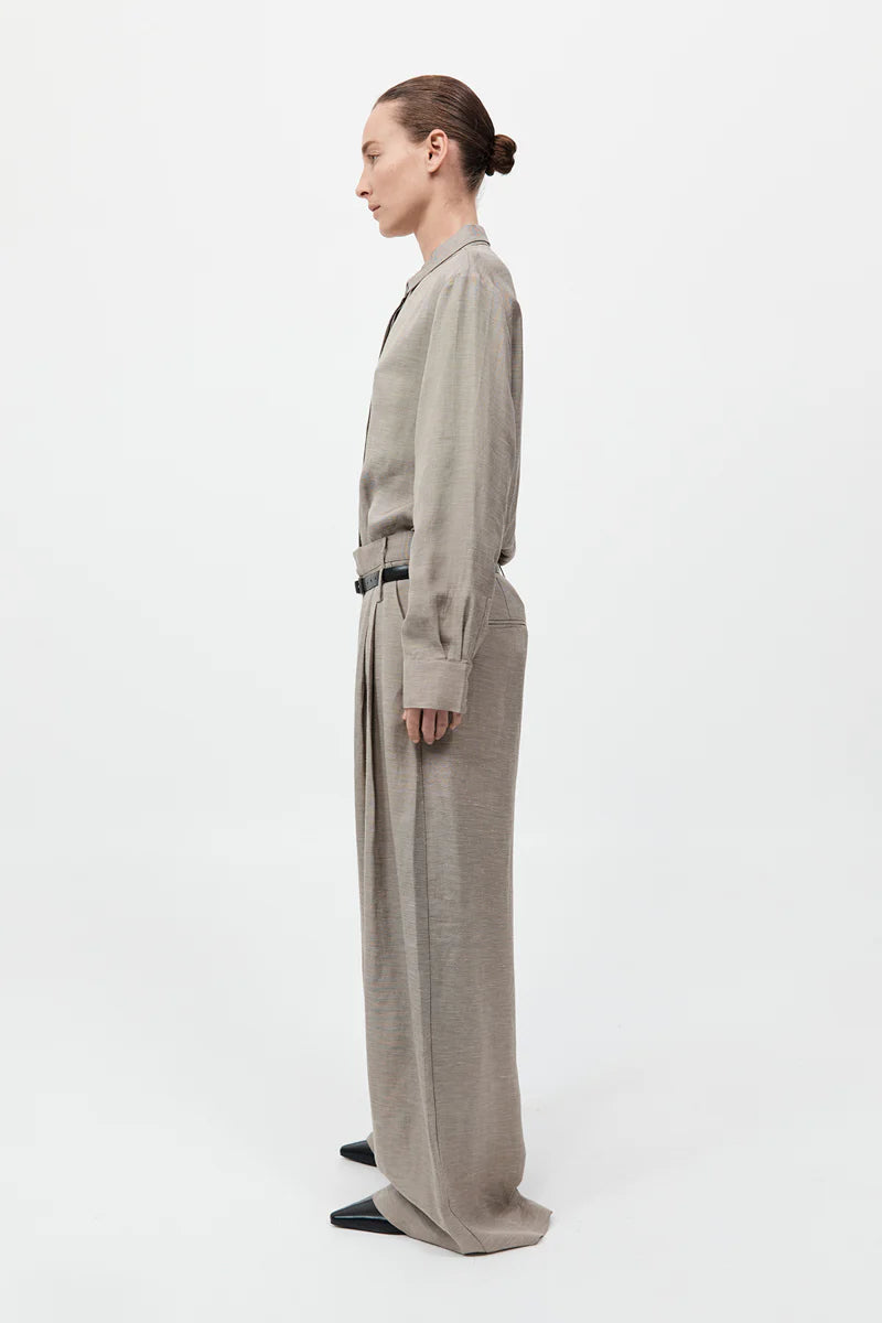 Melange Double Loop Pants - Rye