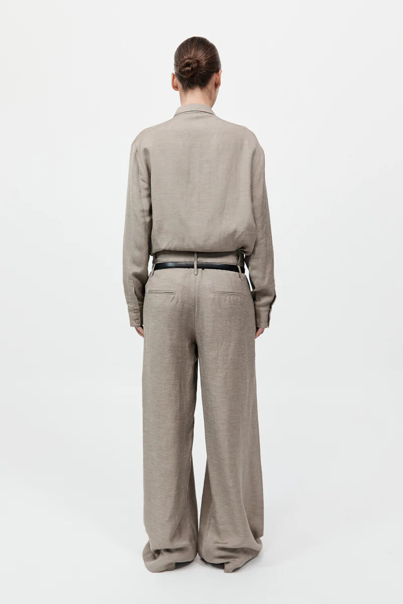 Melange Double Loop Pants - Rye