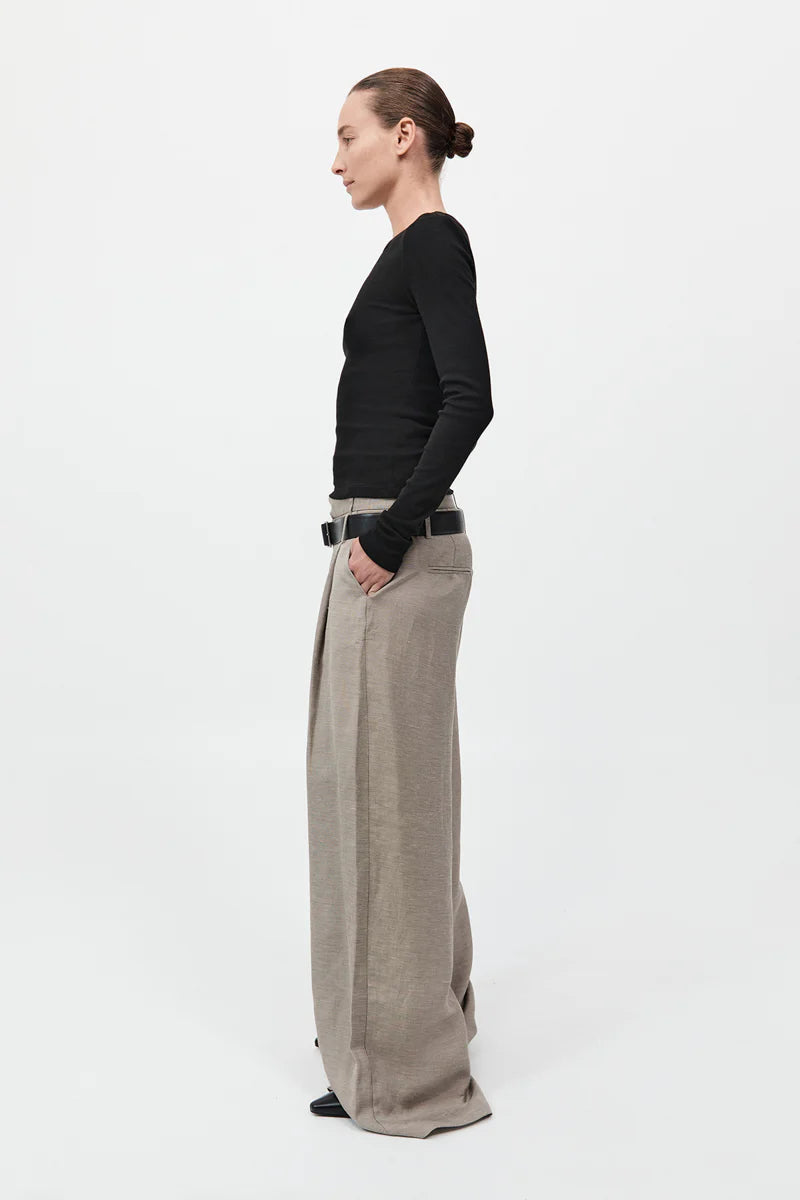 Organic Cotton Long Sleeve Top - Jet Black