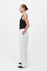 Tailored Pleat Pant - White