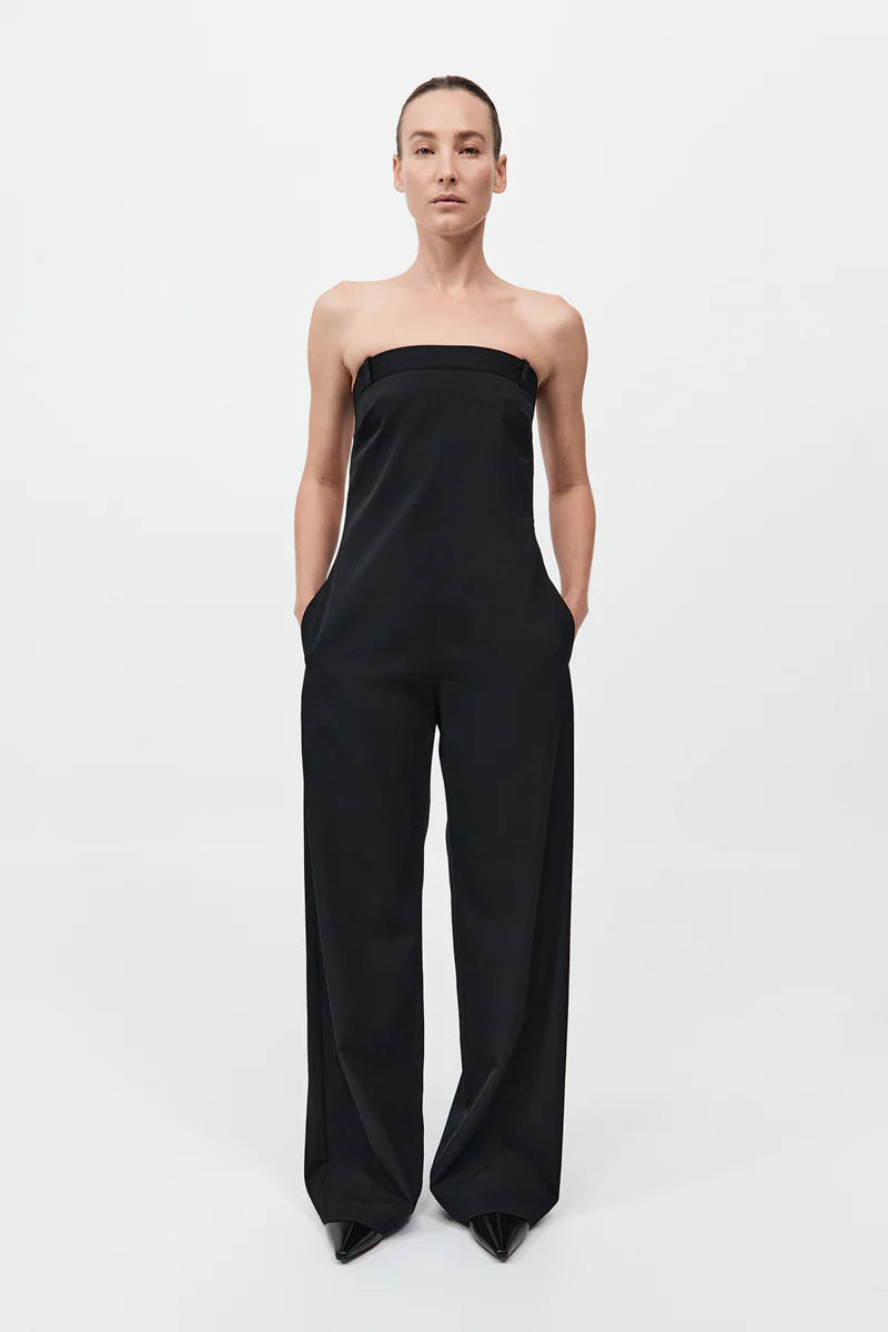 Deconstructed Tailored Jumpsuit - Black
