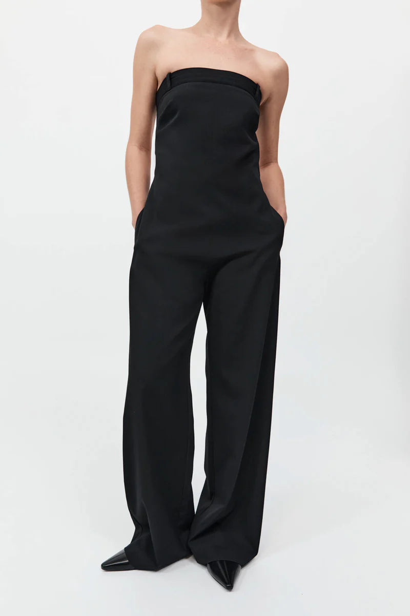 Deconstructed Tailored Jumpsuit - Black