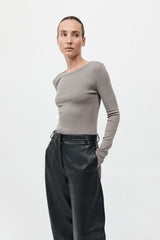 Organic Cotton Long Sleeve Top - Slate