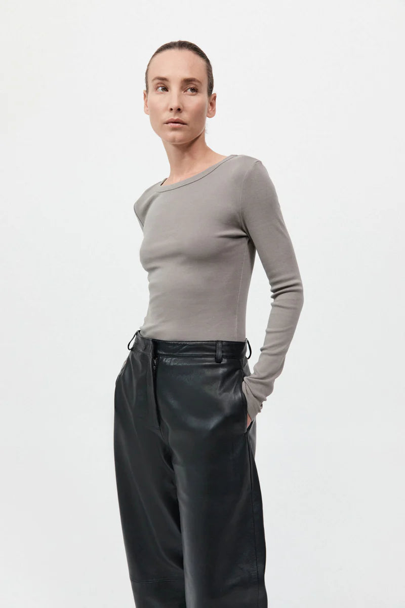 Organic Cotton Long Sleeve Top - Slate