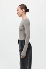 Organic Cotton Long Sleeve Top - Slate