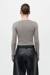 Organic Cotton Long Sleeve Top - Slate