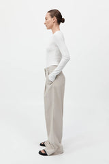 Organic Cotton Long Sleeve Top - White