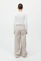 Organic Cotton Long Sleeve Top - White