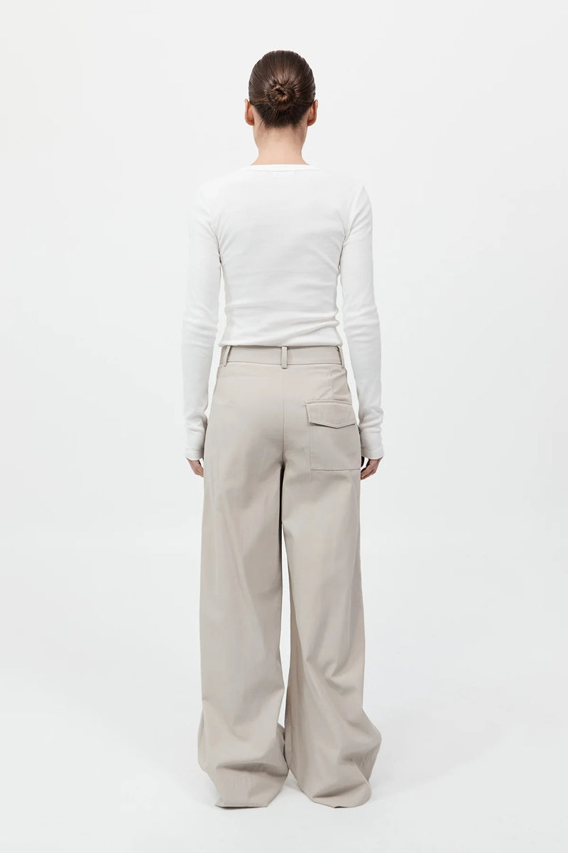 Organic Cotton Long Sleeve Top - White
