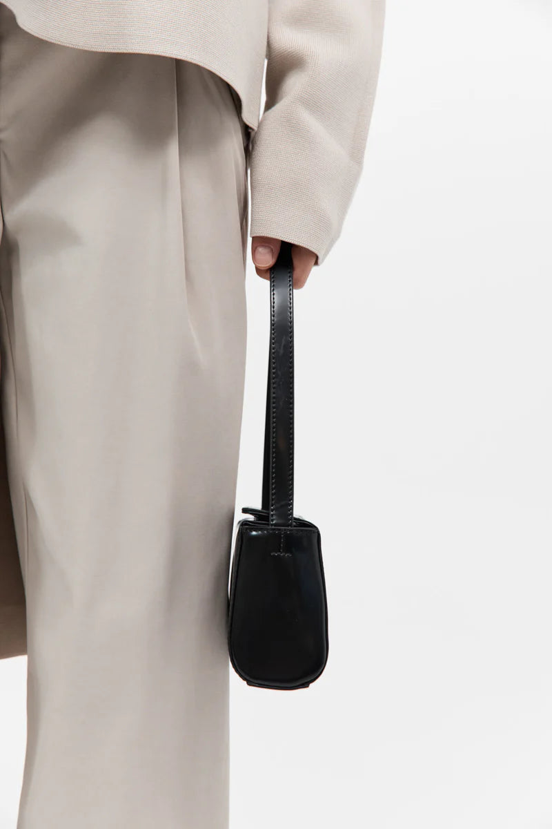 Mini Baguette Shoulder Bag - Black
