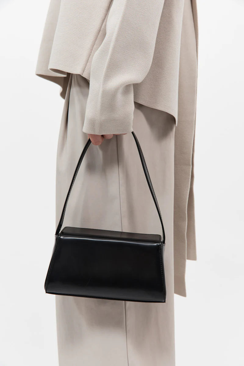 Mini Baguette Shoulder Bag - Black