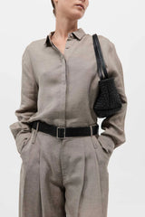 Petite Woven Trapeze Bag - Black