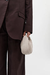Lattice Weave Mini Bon Bon Bag - Cream