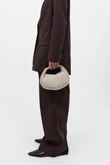 Lattice Weave Mini Bon Bon Bag - Cream