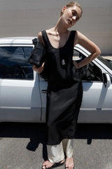 Jordan Button Up Dress - Black