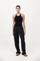 Fine Line Halter Top - Black