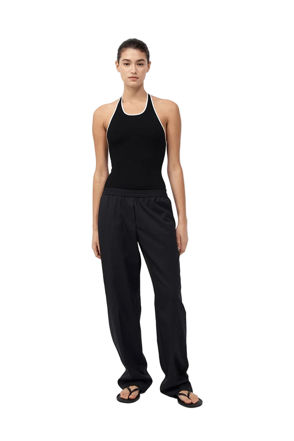 Fine Line Halter Top - Black