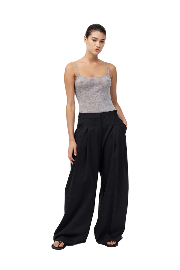 Side Stripe Homme Pant - Black Pinstripe