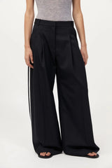Side Stripe Homme Pant - Black Pinstripe