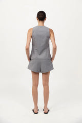 Tailored Boxer Shorts - Grey Pinstripe