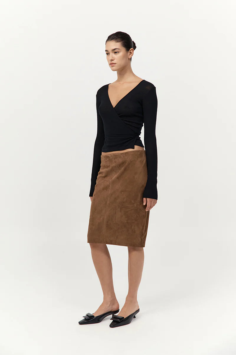 Baby Wrap Top - Black