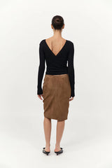 Baby Wrap Top - Black